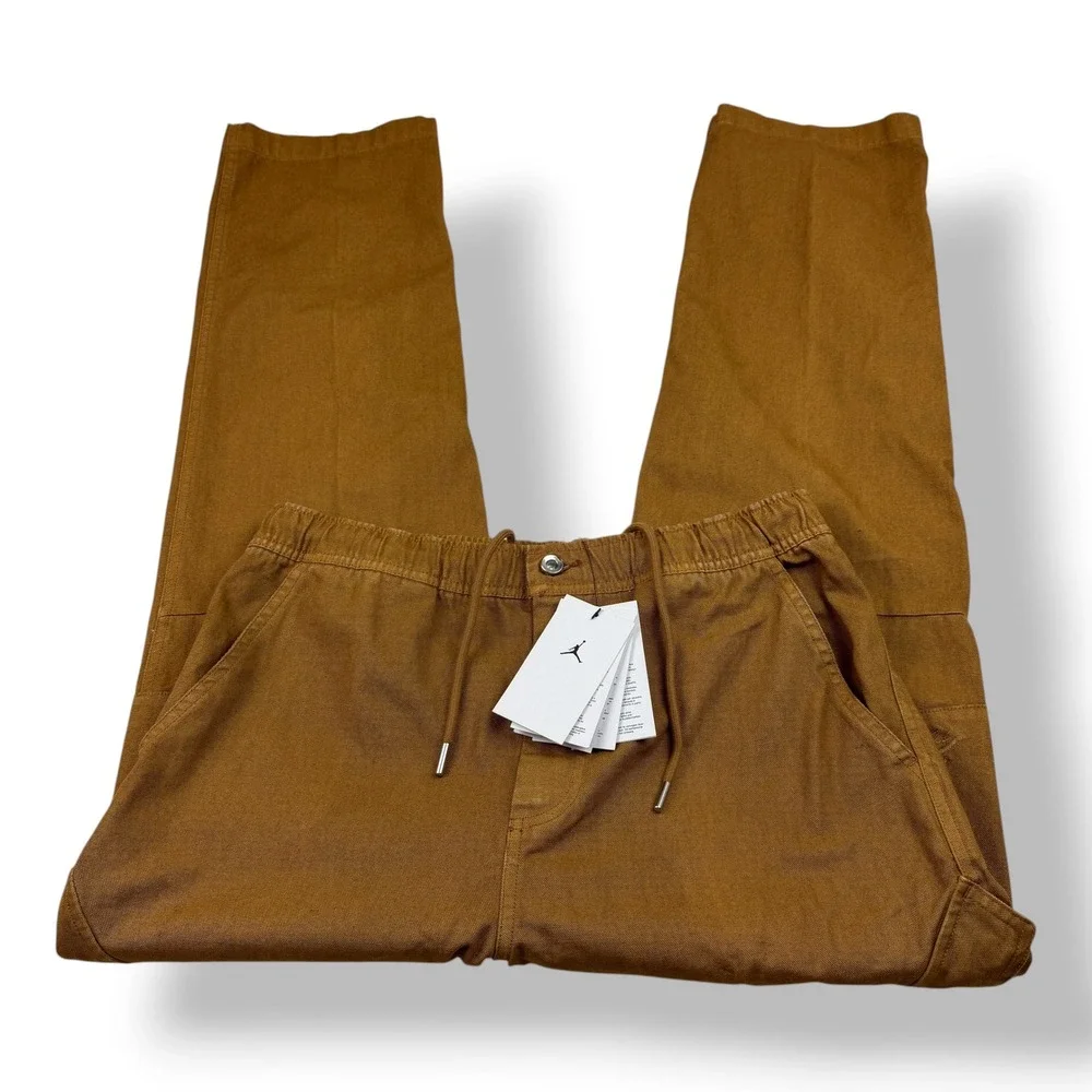 Jordan Flight Essentials Mens Canvas Pants Brown‎ FN6364-231 Size Medium NEW